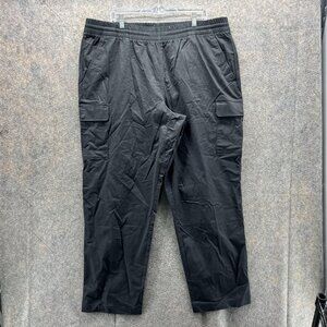 New Balance Pants Men 2XL Black Cargo Casual Cotton Straight Fit Pocket Vtg